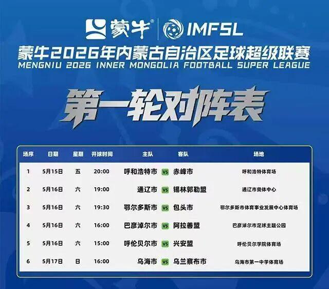 体育视频直播-5月15日，“蒙超”将在呼和浩特体育场揭幕！票价亲民，福利超多！